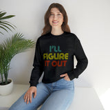 Retro -I'll Figure It Out -Unisex Heavy Blend™ Crewneck Sweatshirt