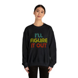 Retro -I'll Figure It Out -Unisex Heavy Blend™ Crewneck Sweatshirt