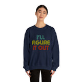 Retro -I'll Figure It Out -Unisex Heavy Blend™ Crewneck Sweatshirt