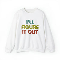 Retro -I'll Figure It Out -Unisex Heavy Blend™ Crewneck Sweatshirt