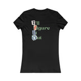 IFIO logo scrapbook letter cutout vintage design - (front and back design) Women's Favorite Tee