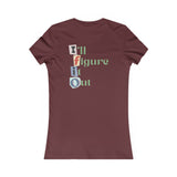 IFIO logo scrapbook letter cutout vintage design - (front and back design) Women's Favorite Tee