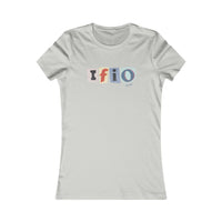 IFIO logo scrapbook letter cutout vintage design - (front and back design) Women's Favorite Tee