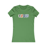 IFIO logo scrapbook letter cutout vintage design - (front and back design) Women's Favorite Tee