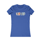 IFIO logo scrapbook letter cutout vintage design - (front and back design) Women's Favorite Tee