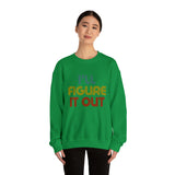 Retro -I'll Figure It Out -Unisex Heavy Blend™ Crewneck Sweatshirt