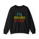 Retro -I'll Figure It Out -Unisex Heavy Blend™ Crewneck Sweatshirt