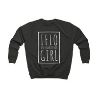 IFIO girl Motto - 'I'll Figure It Out' on the back -Youth sweatshirt