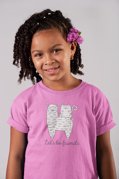 Let's Be Friends - Girls Princess Tee